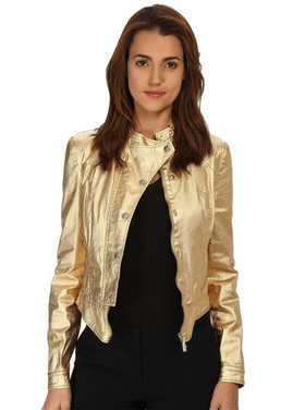 Pay attention to dark dramatic Jacheta scurta pentru femei Versace Jeans Gold Coated Denim Jacket |  Coton.ro