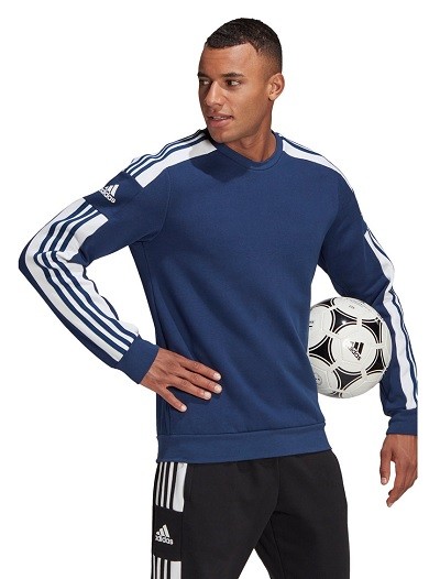 Enhance Opposite Provisional Adidas LDQ5BM Squadra, bluză de trening pentru bărbați lejeră albastră din  bumbac | Coton.ro