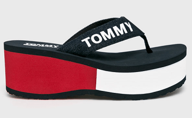 Worthless precedent different Papuci cu platformă de damă Tommy Jeans Oriana bleumarin, casual | Coton.ro
