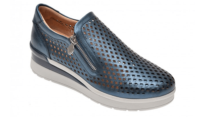 stretch Recreation Circular Pantofi de damă Lacye EVQ7UL fără toc și cu platformă, din piele naturală,  Stonefly, cu fermoar și perforații | Coton.ro