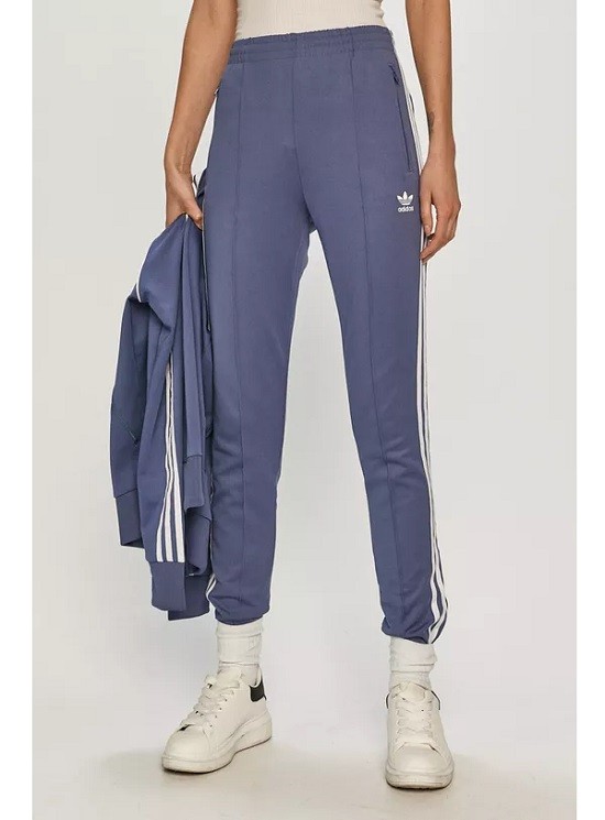 aspect Eloquent composite Adidas Originals QLTwdeS, pantaloni sport de damă mulați din bumbac elastic  violet | Coton.ro