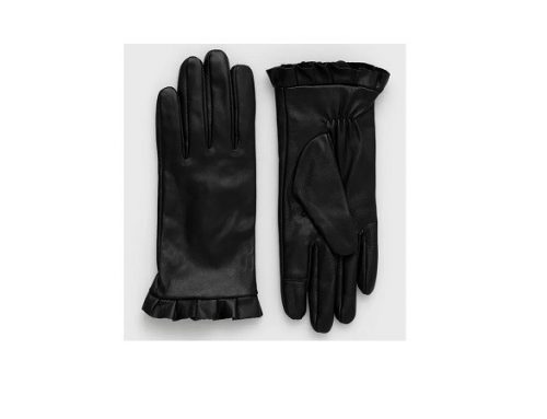 Medicine Basic BDFDDK, mănuși de damă negre din piele naturală și căptușite