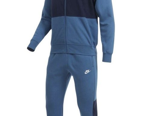 Nike TNG523MY, trening din bumbac pentru bărbați, albastru, cu bluză cu fermoar